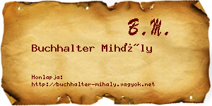Buchhalter Mihály névjegykártya